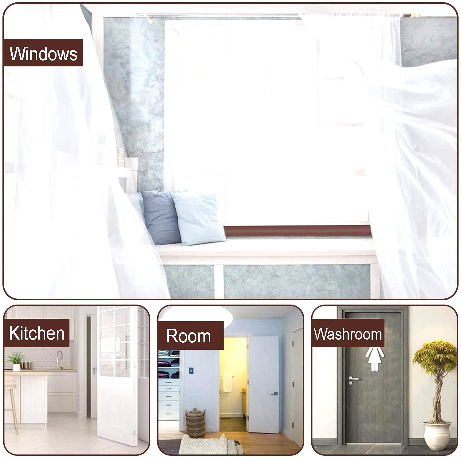Twin draft stopper for doors and windows, energy saving Twin draft stopper for doors and windows, energy saving